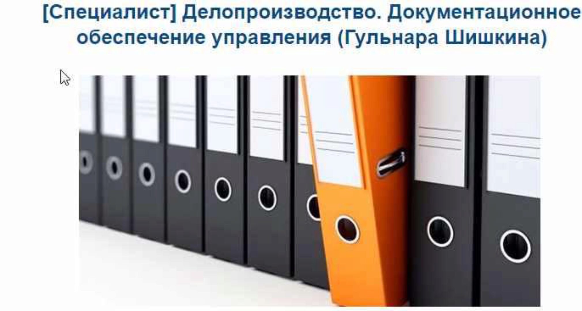 [Специалист] Делопроизводство. Документационное обеспечение управления (Гульнара Шишкина)