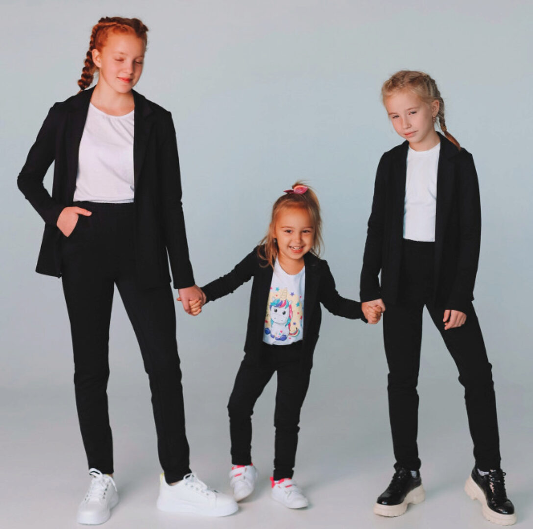 Костюм Black. Юбка, Брюки и Жакет - девочки. Все размеры (Элина Патыкова)