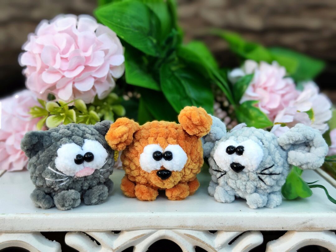 Чудики: котик, собачка, мышка (Людмила Журавлева)