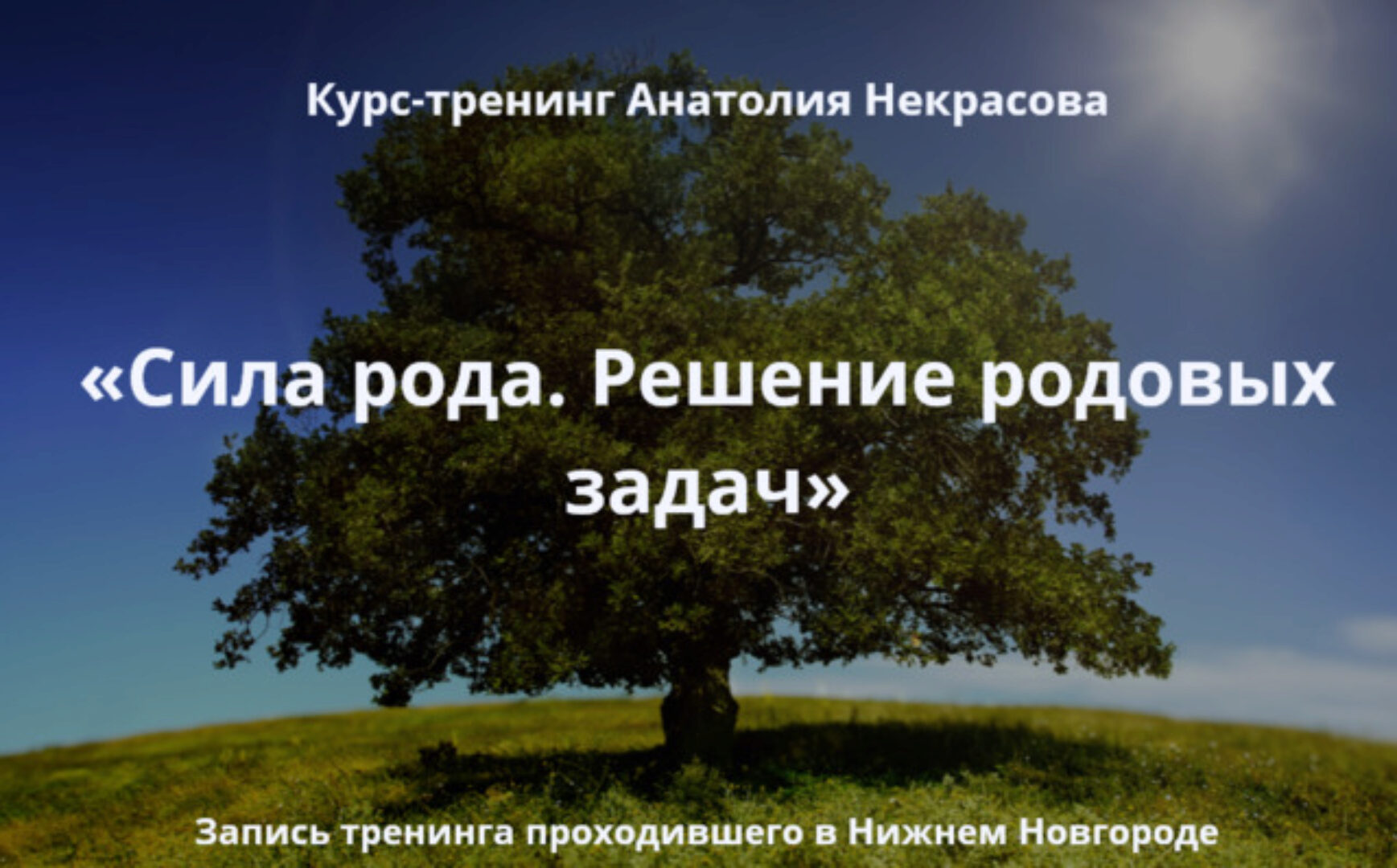 Сила рода. Решение родовых задач (Анатолии Некрасов)
