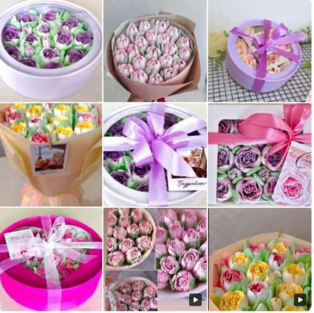 Букеты из зефира. Зефирные тюльпаны (Ирина Исхакова)