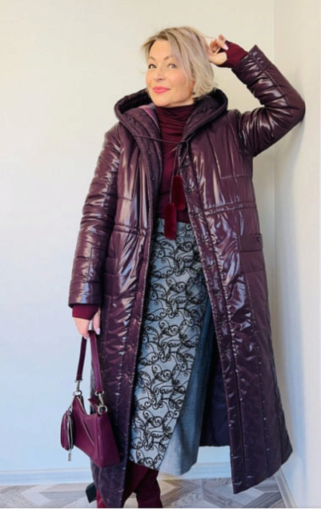 Зимнее стеганое пальто из монклер Пятый элемент (Лилия Дроздова)