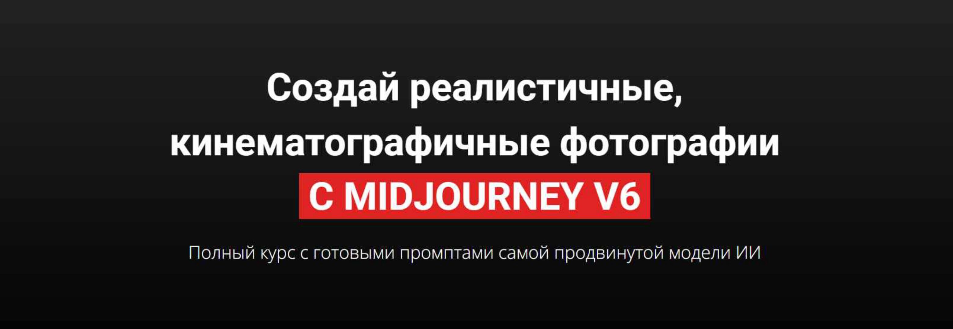 Создай реалистичные, кинематографичные фотографии с Midjorney v6 (Илья Филиппов)