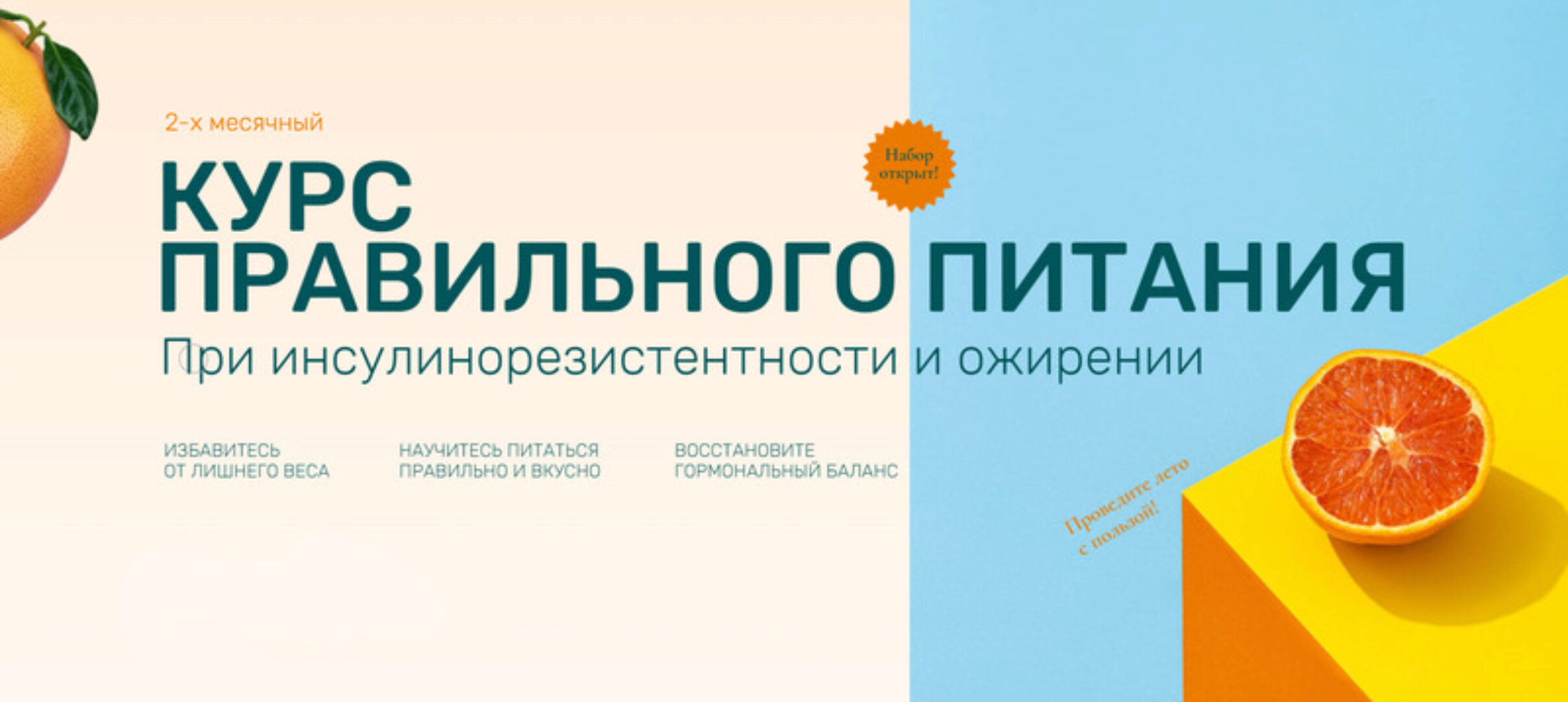 Курс правильного питания при инсулинорезистентности и ожирении. Тариф База (Ольга Павлова)