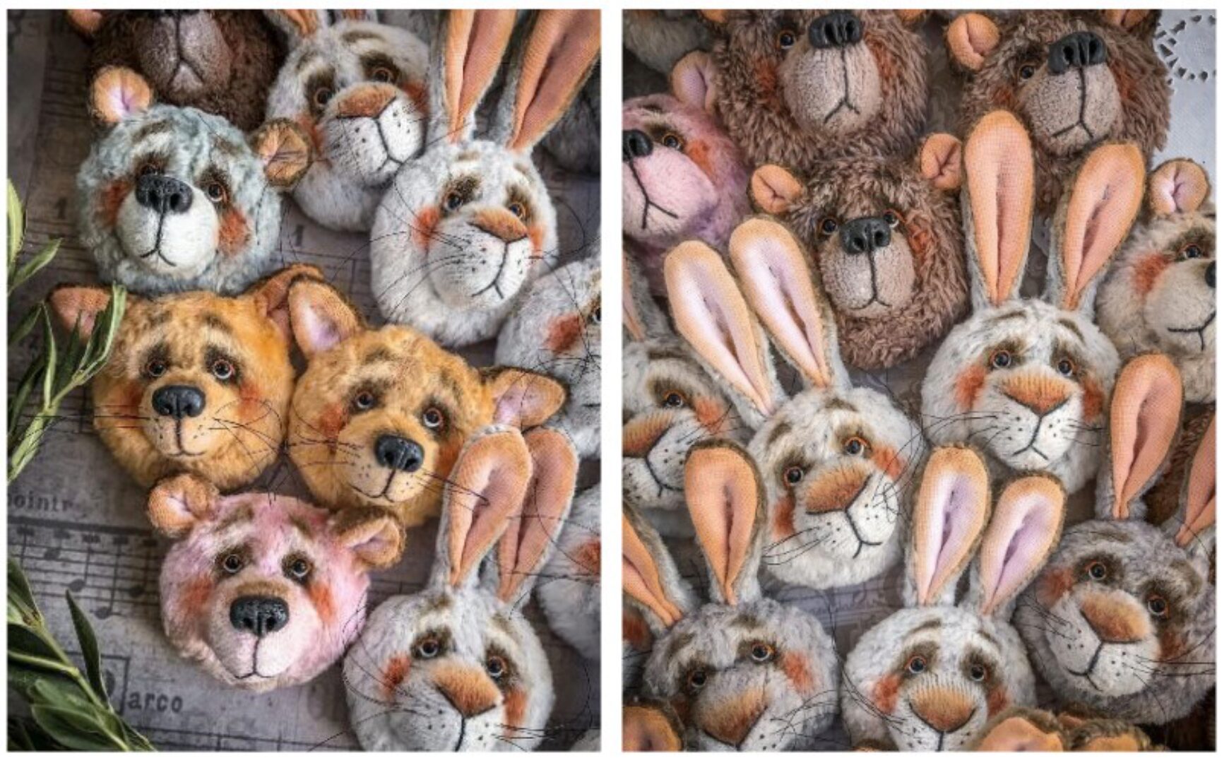 [milashkin.dom] Брошки - зайчик, медвежонок и лисенок (Оксана Рагимова)