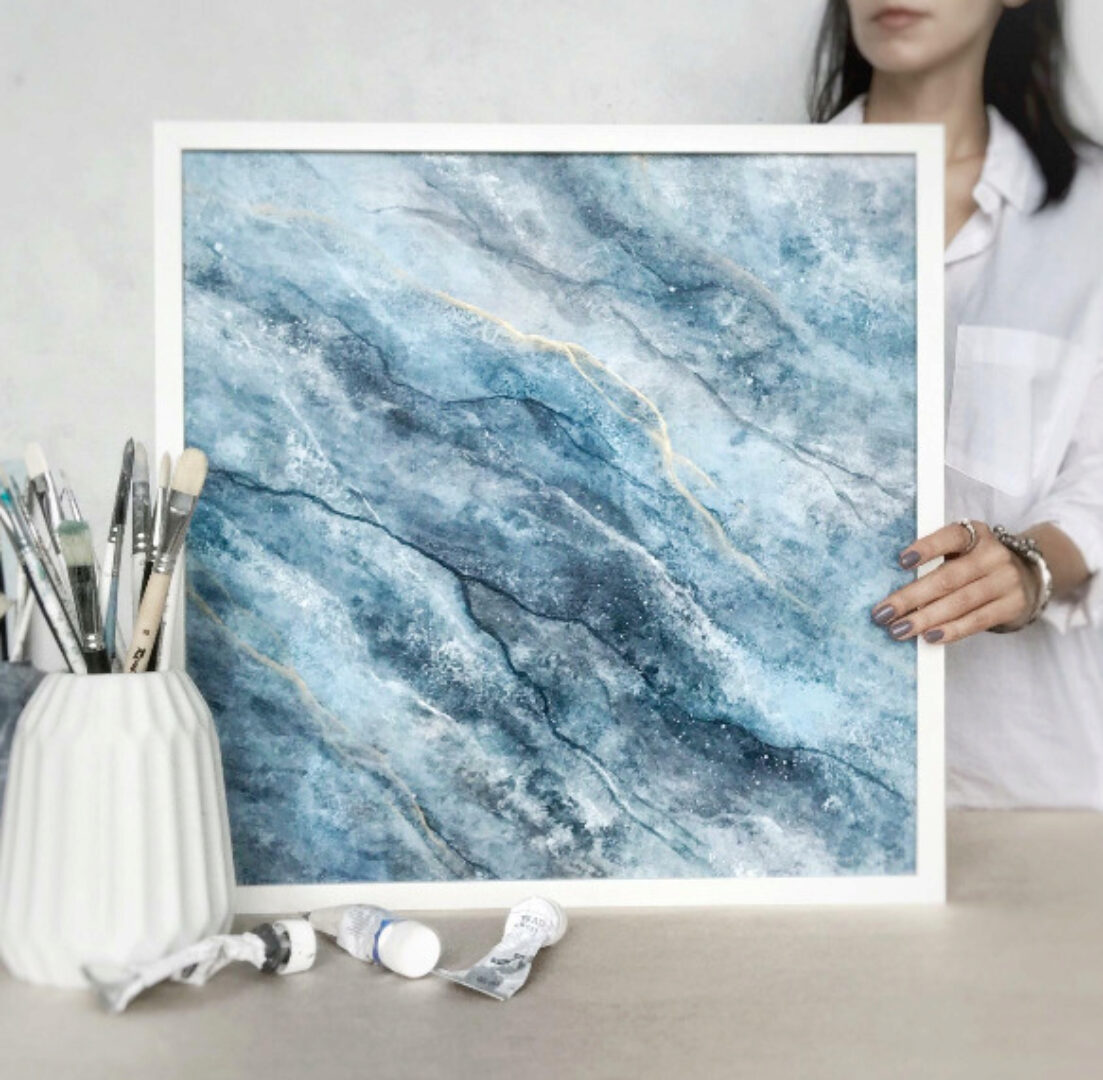 Имитация мрамора на основе акрила (Мария Трищецкая)