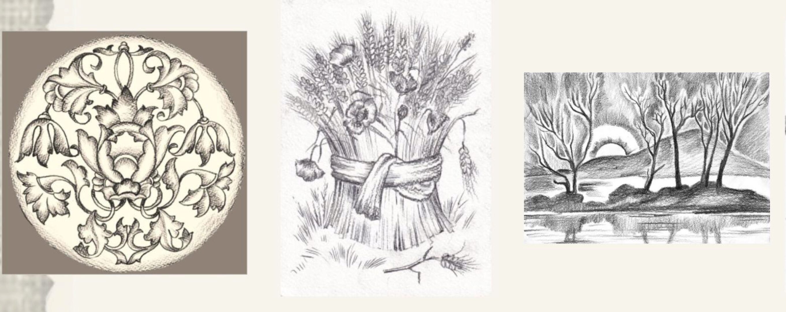 [Русская роспись] Ретро графика. Комплект 1 и 2 курсы (Зинаида Голубева)