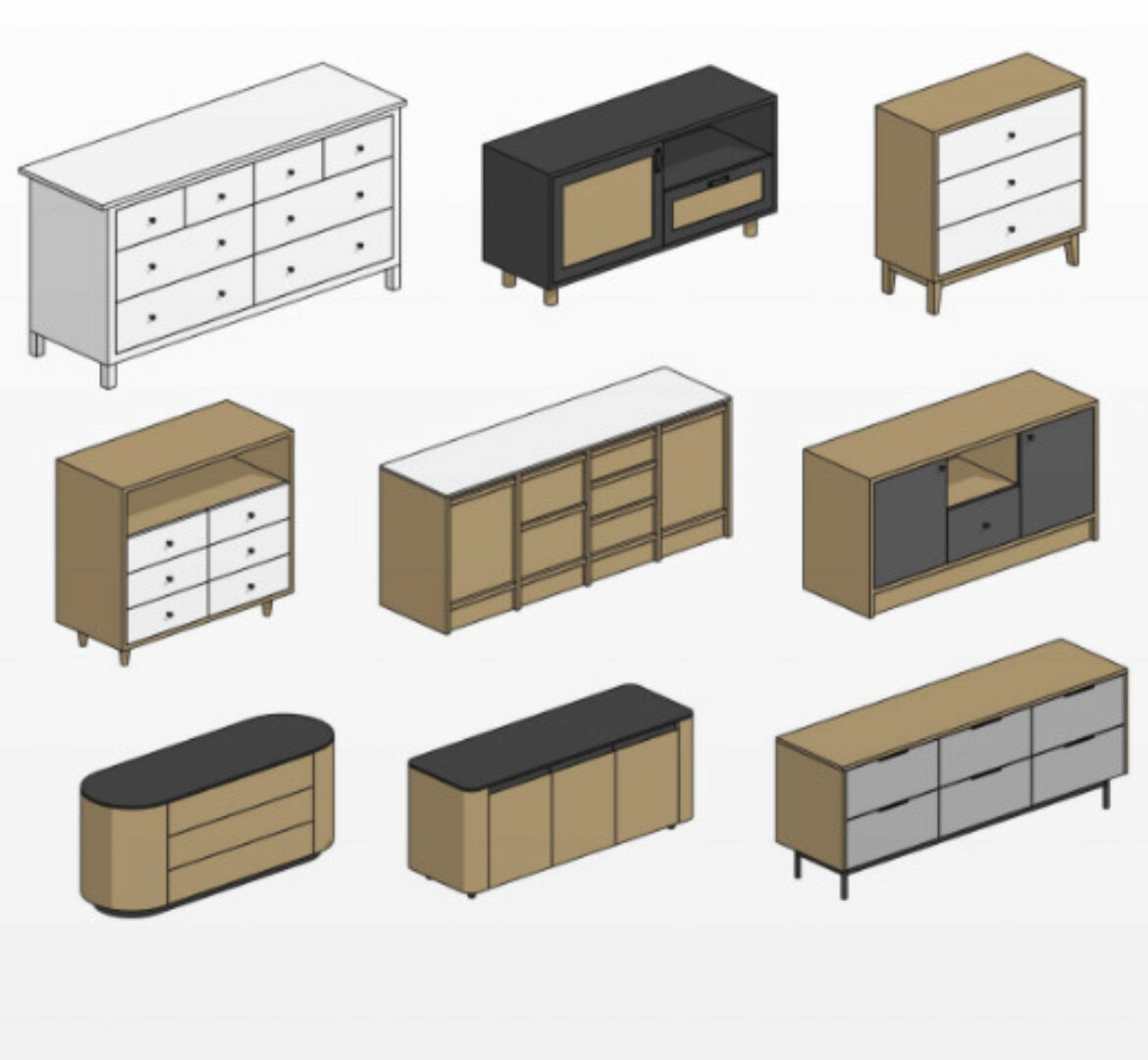 [INT Lines] Семейства тумбы и комоды (Иван Зылёв)