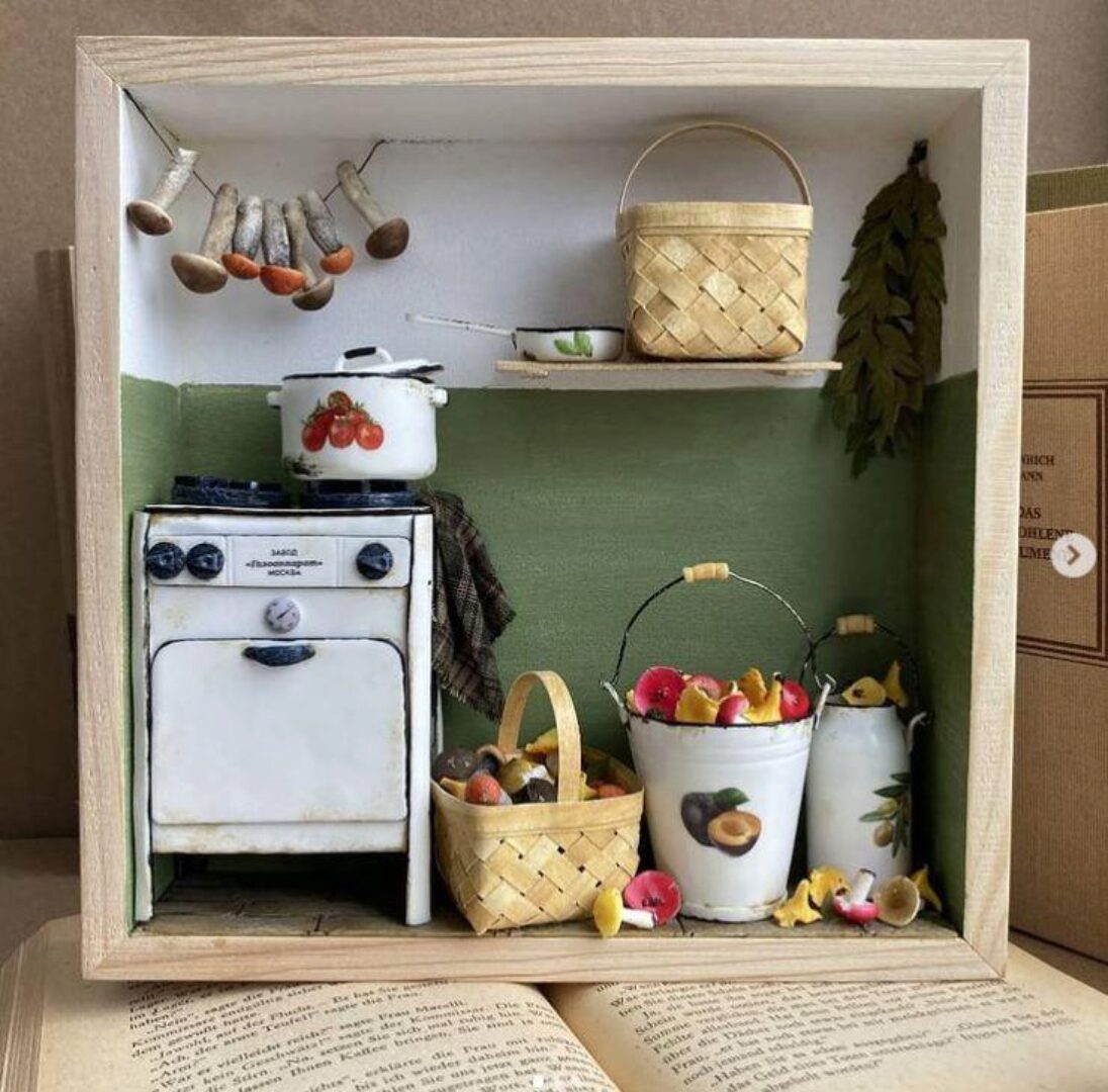 Полимерная миниатюра: Грибная пора (yum-yum miniatures)