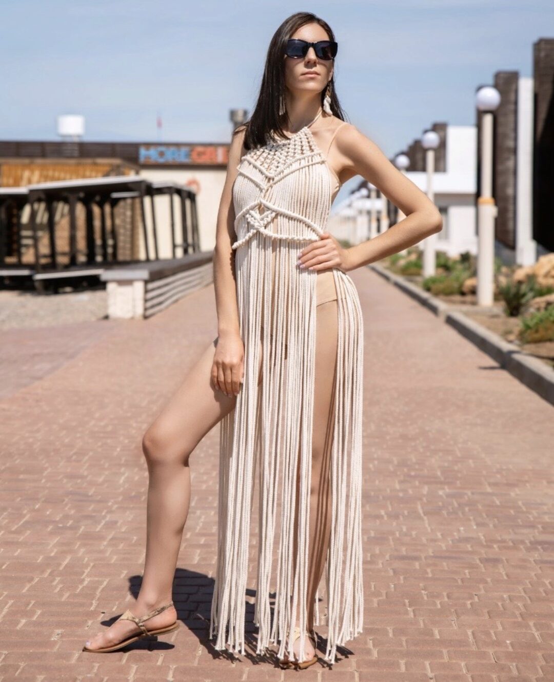 [w.all.s] Платье-туника макраме