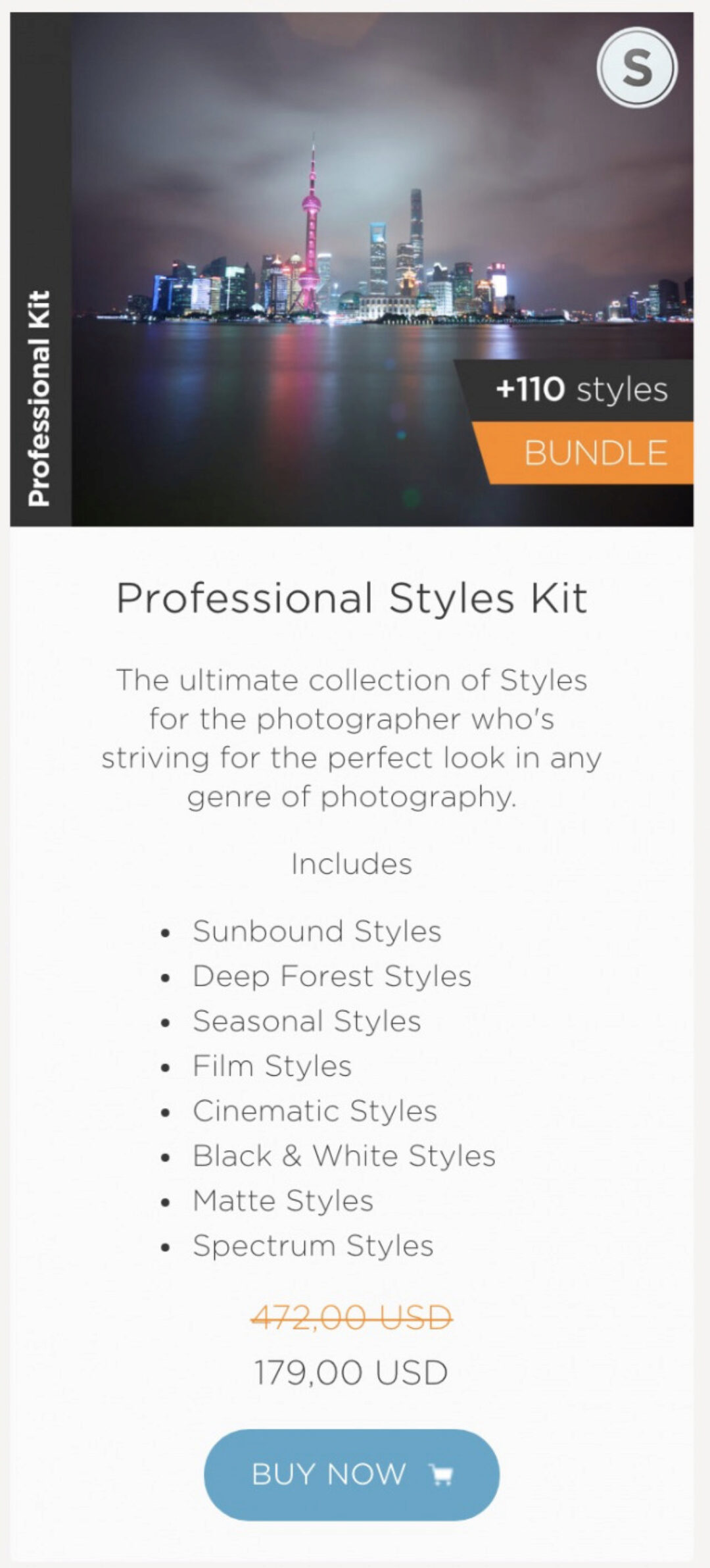 [Captureone.com] Коллекция стилей Professional Styles Kit  для Capture One, 8 паков