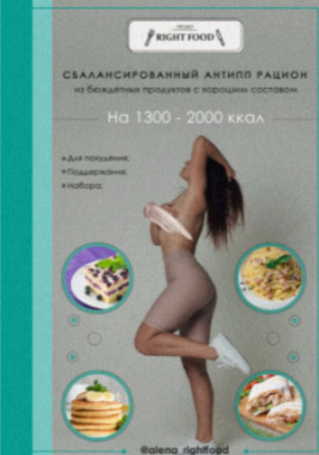 Сбалансированный Анти-ПП рацион из бюджетных продуктов с хорошим составом (Алёна Воловникова)