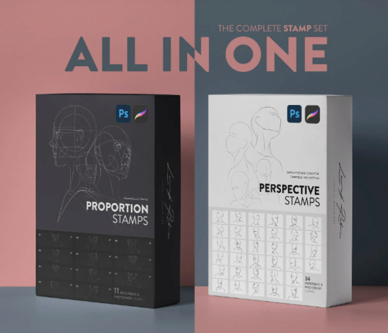 [Gumroad] All in One. Proportion and Perspective Stamp Set (Laura H. Rubin)