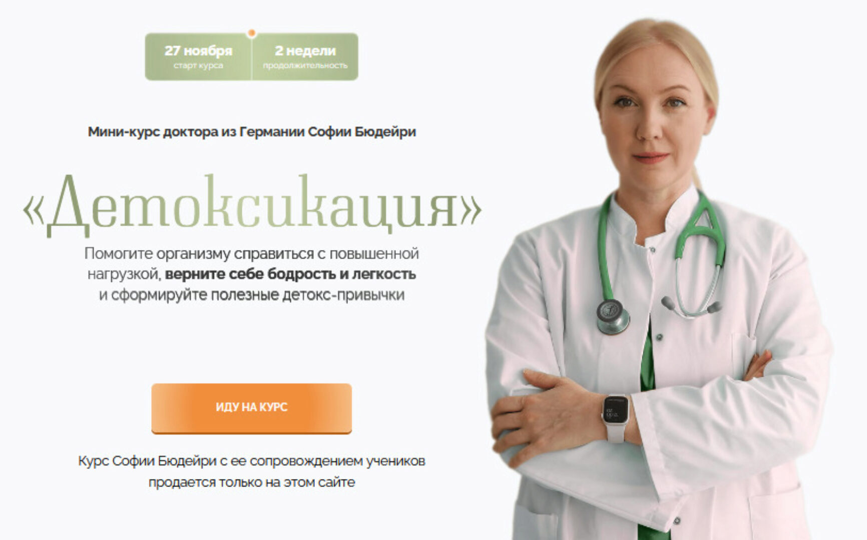 Детоксикация. Тариф самостоятельный (София Бюдейри)