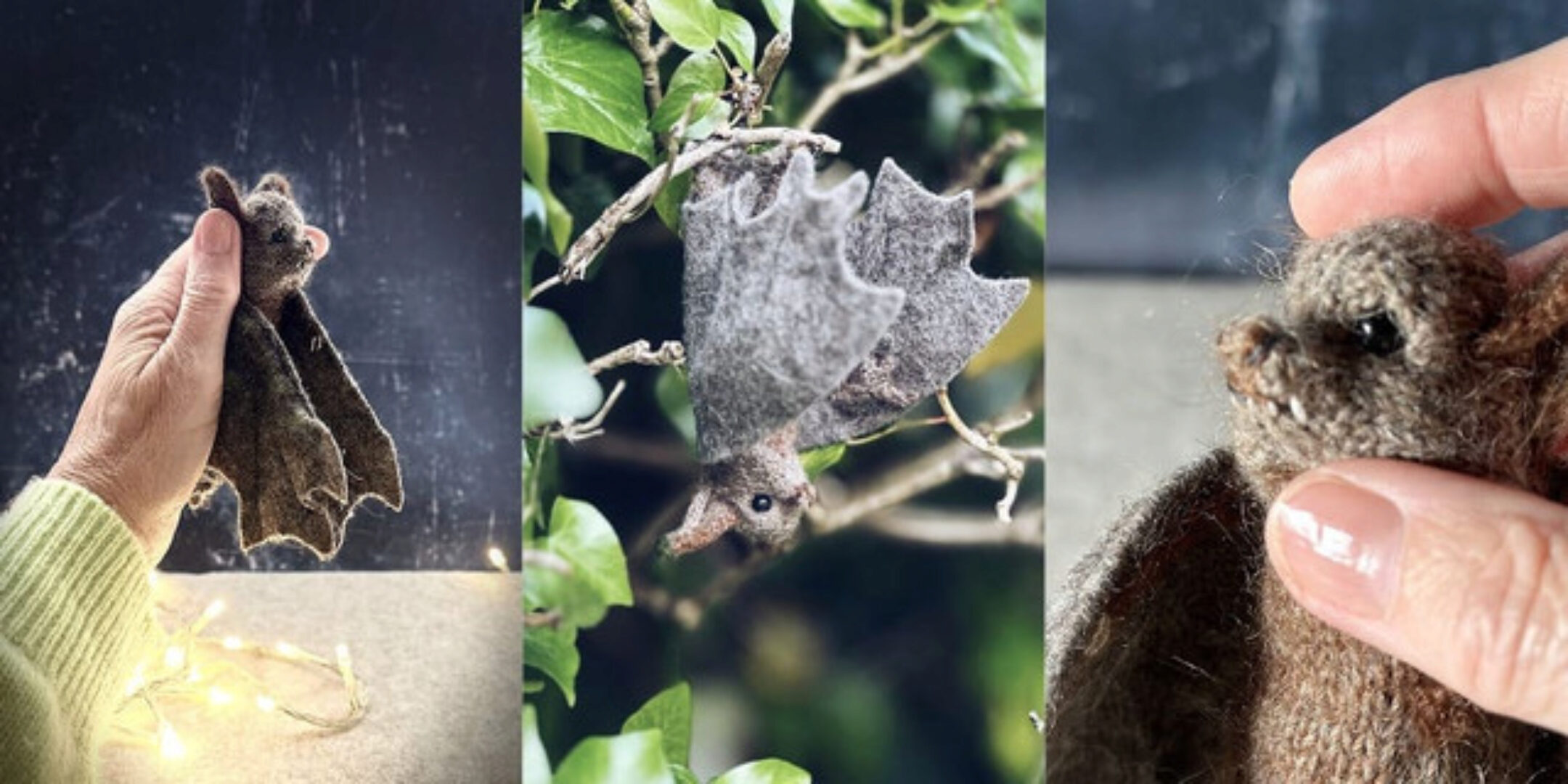 [Вяжи.ру] Вязаная спицами летучая мышь Bat (Claire Garland)