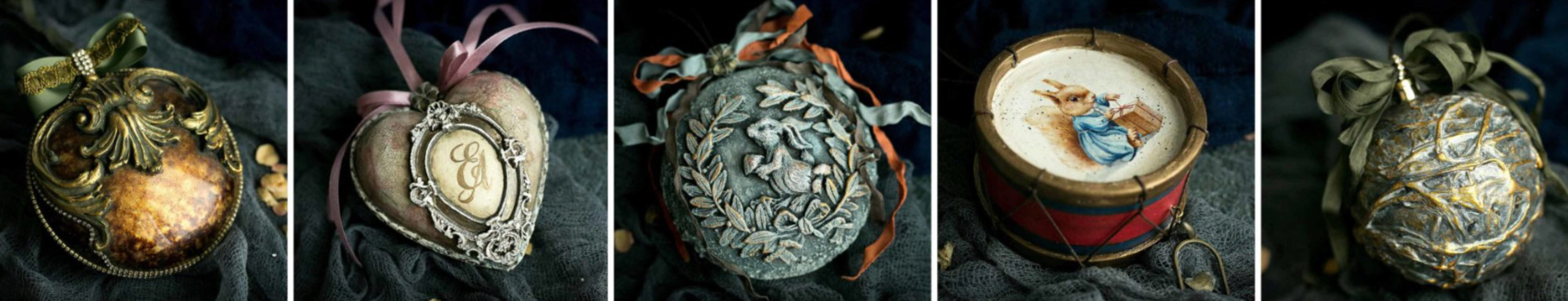 Новогодние игрушки своими руками 2022. Комплект из 5 мастер-классов (Елена Якимова)