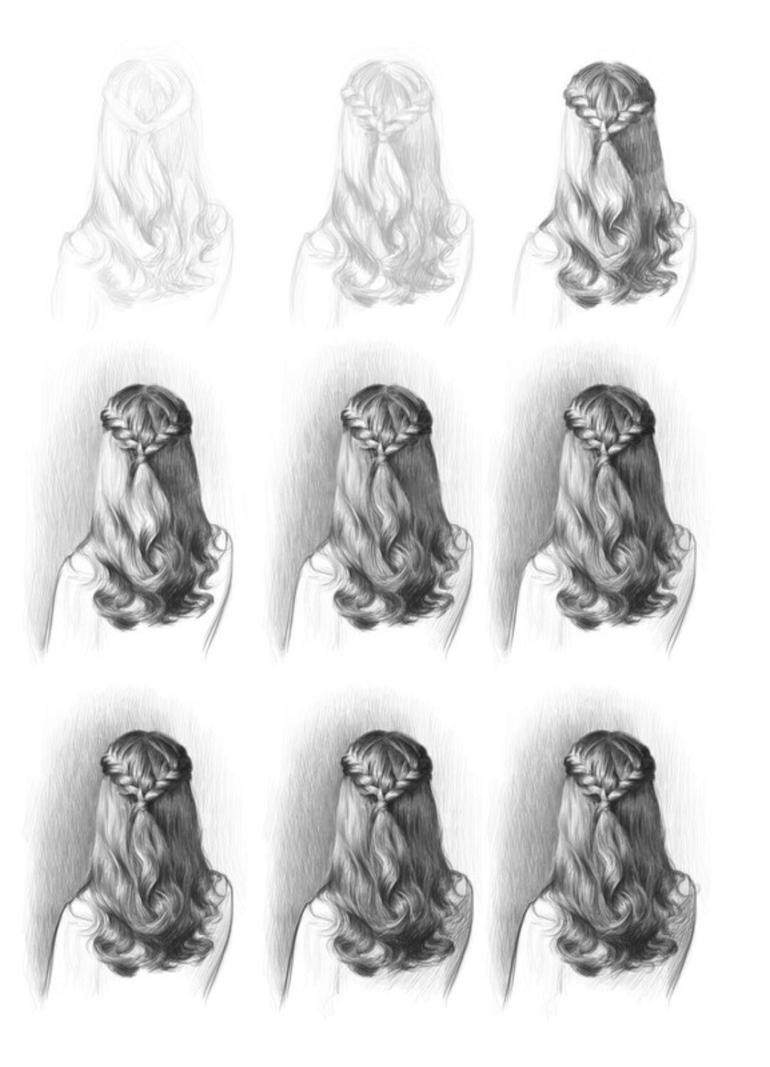 [Art Shima] Как рисовать волосы карандашом