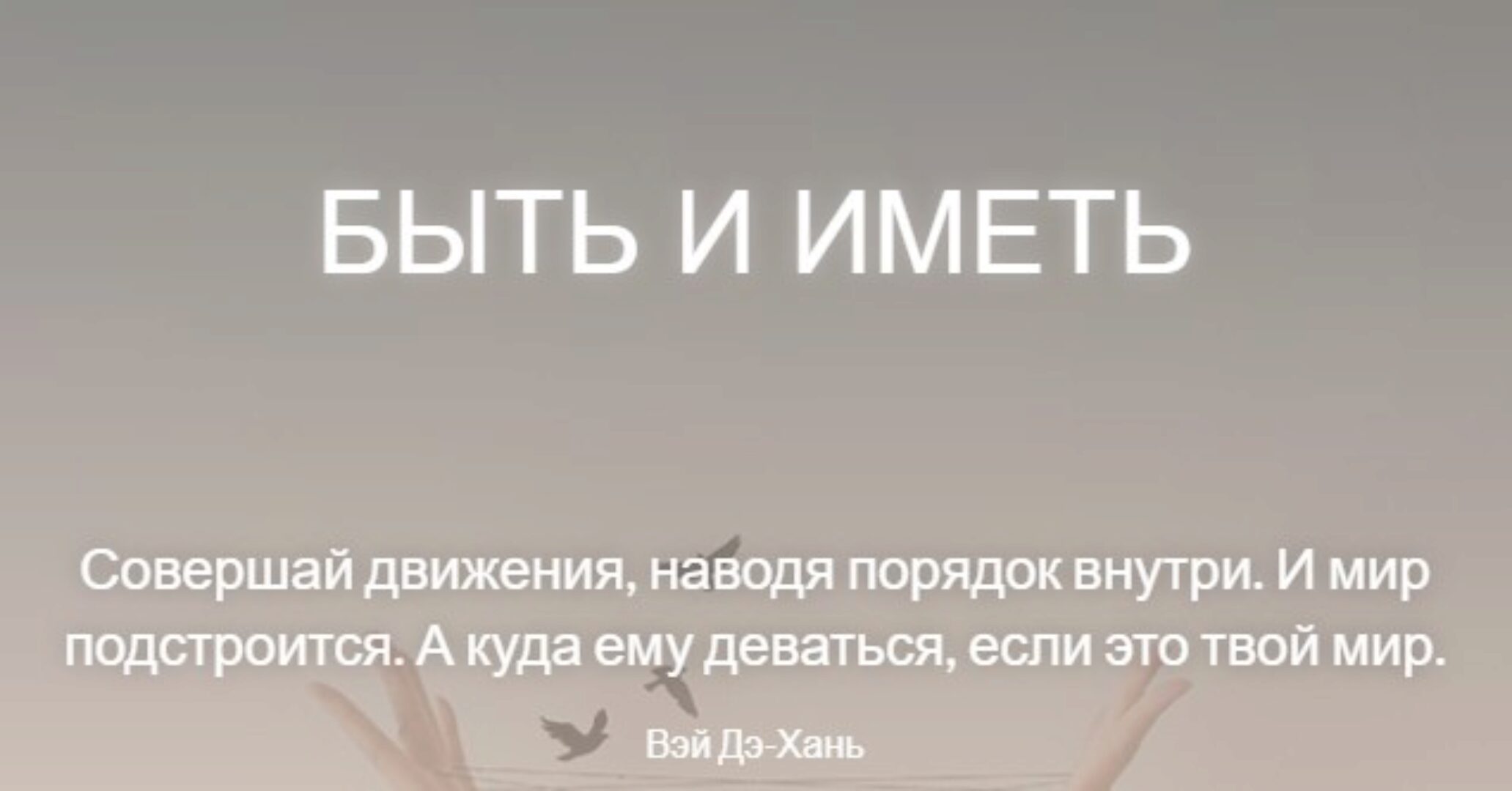 [MindFocus] Быть и Иметь (Катерина Суратова)