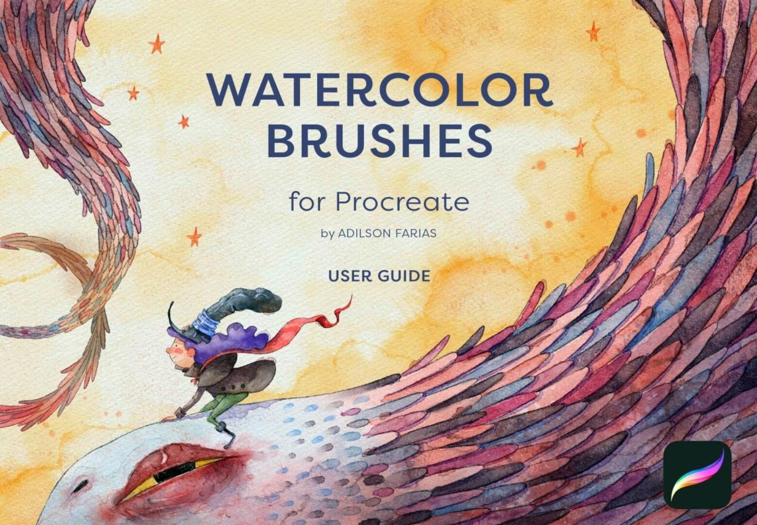 Акварельные кисти для Procreate. Digital Watercolor Brushes AF for Procreate (Adilson Farias)