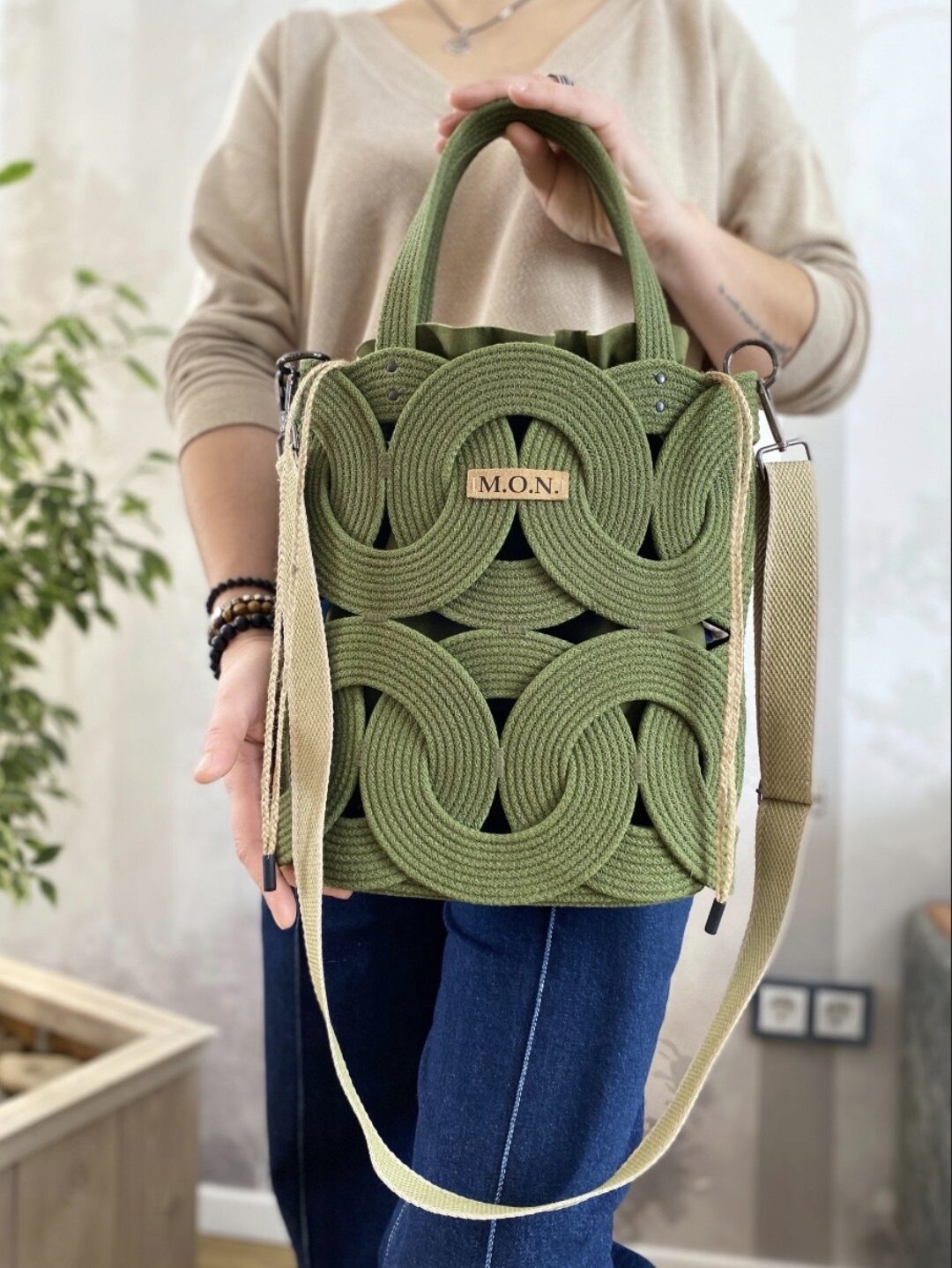 Сумка из хлопкового шнура (Оксана Майорова)