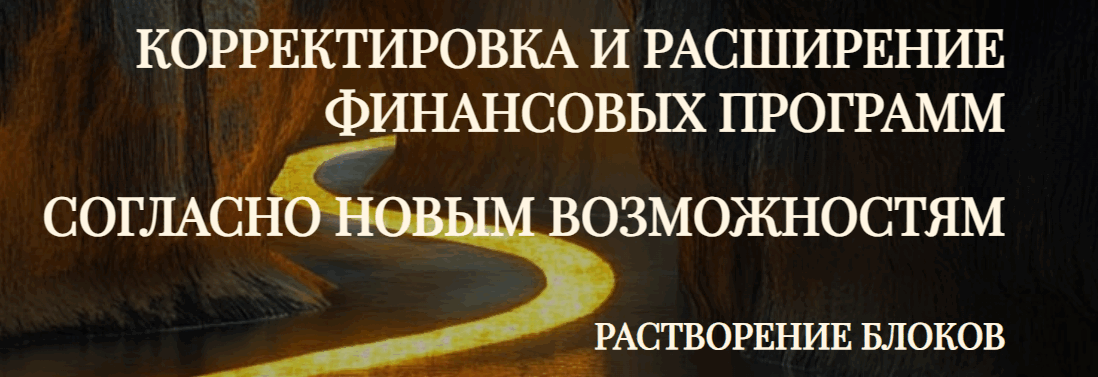 Модуль-практика Корректировка и расширение финансовых программ согласно новым возможностям. Растворение блоков (Эмилия Франк)