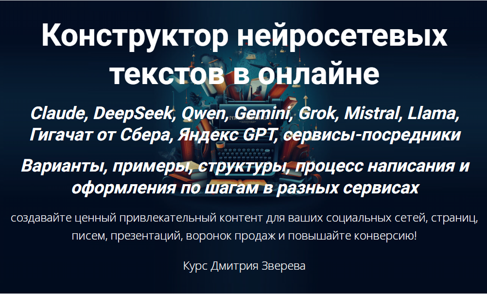 Конструктор нейросетевых текстов в онлайне (Дмитрий Зверев)