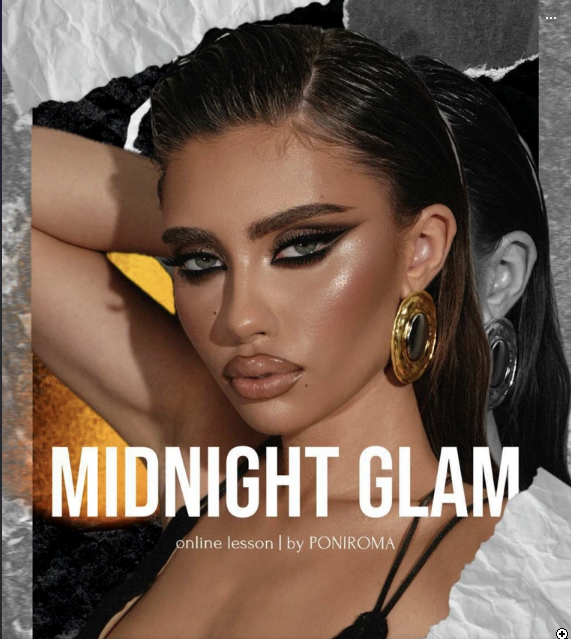 Урок по макияжу Midnight Glam (Poniroma)