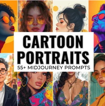 [PowerfulStyle] 55+ Промптов для создания мультяшных портретов в Midjourney