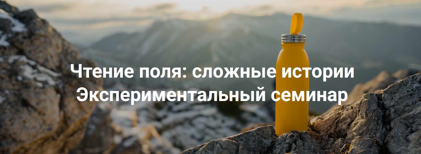 [Институт Открытого поля] Чтение поля: сложные истории. Экспериментальный семинар (Елена Веселаго)