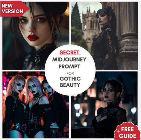 [InfinteArtDesigns] Промпты Midjourney для создания изображений готических красавиц