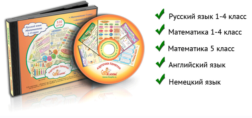 [ТМ Хлопик] Карточки-памятки для школьников