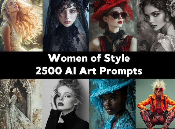 [ChillaxDesignsArt] 2500 промптов для стильных и атмосферных изображений женщин в Midjourney