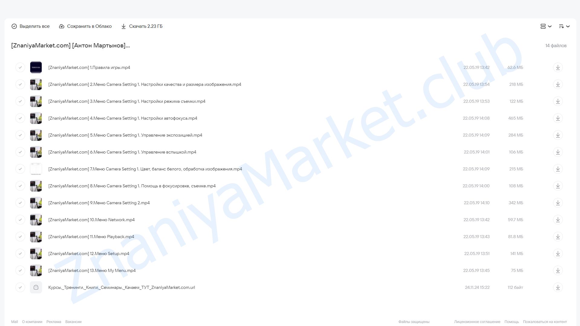 Настройки фотоаппаратов Sony (Антон Мартынов) облако mail, фото 2 из 2.