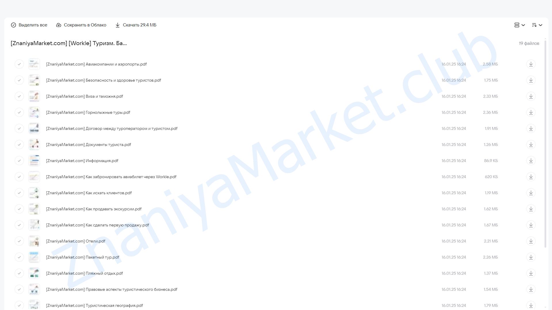 Туризм. Базовое обучение [Workle] облако mail, фото 2 из 2.