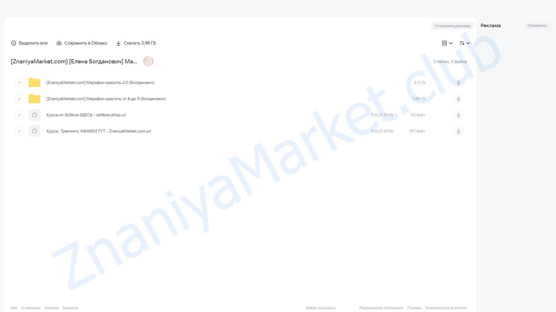 Марафон красоты 2.0 + Марафон красоты от А до Я (Елена Богданович) облако mail, фото 2 из 2.