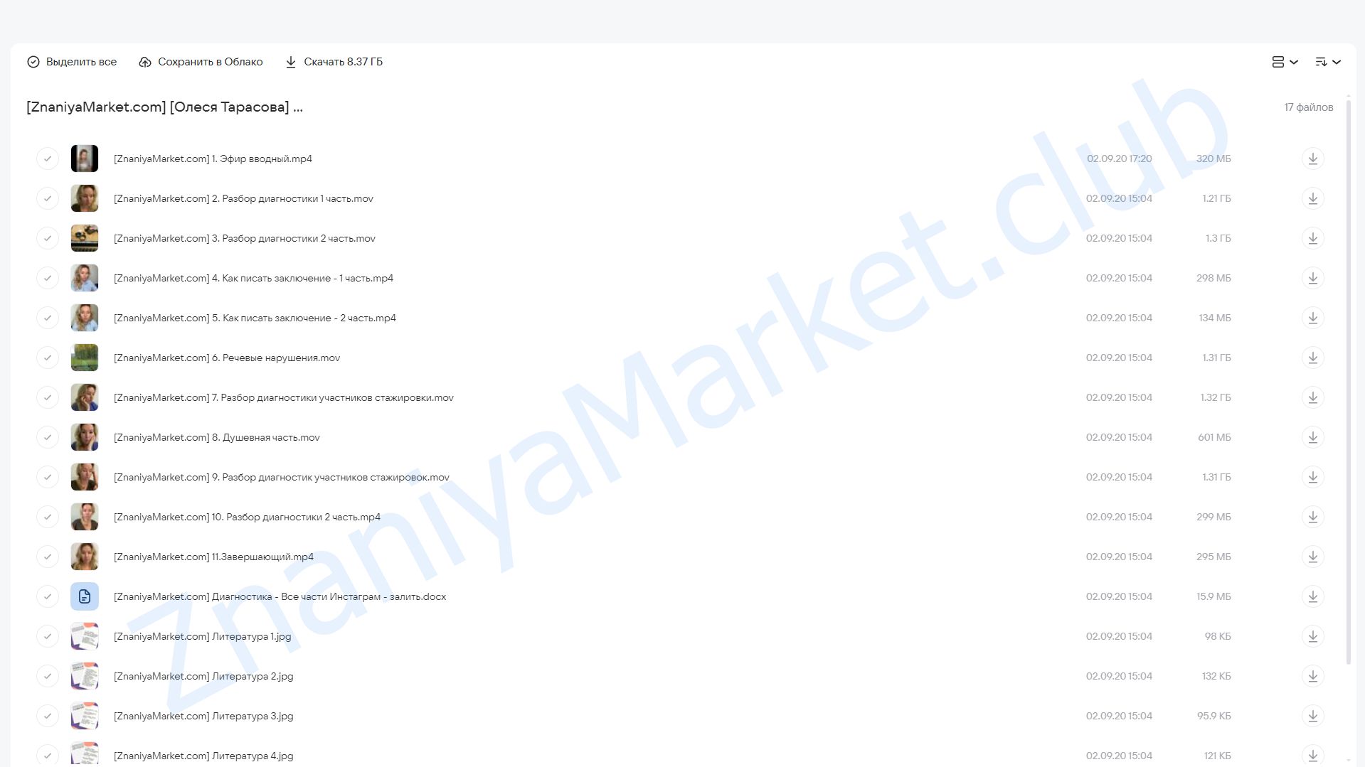 Онлайн стажировка по диагностике речевых нарушений (Олеся Тарасова) облако mail, фото 2 из 2.
