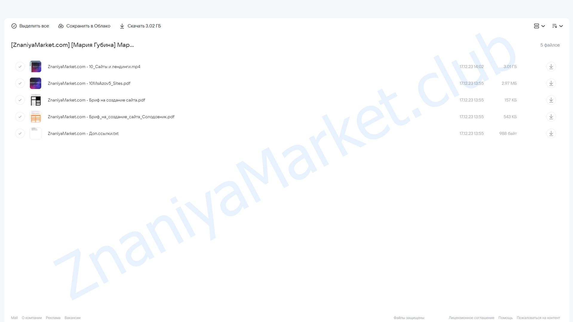 Маркетинг с азов 5.0 (Мария Губина) облако mail, фото 2 из 2.