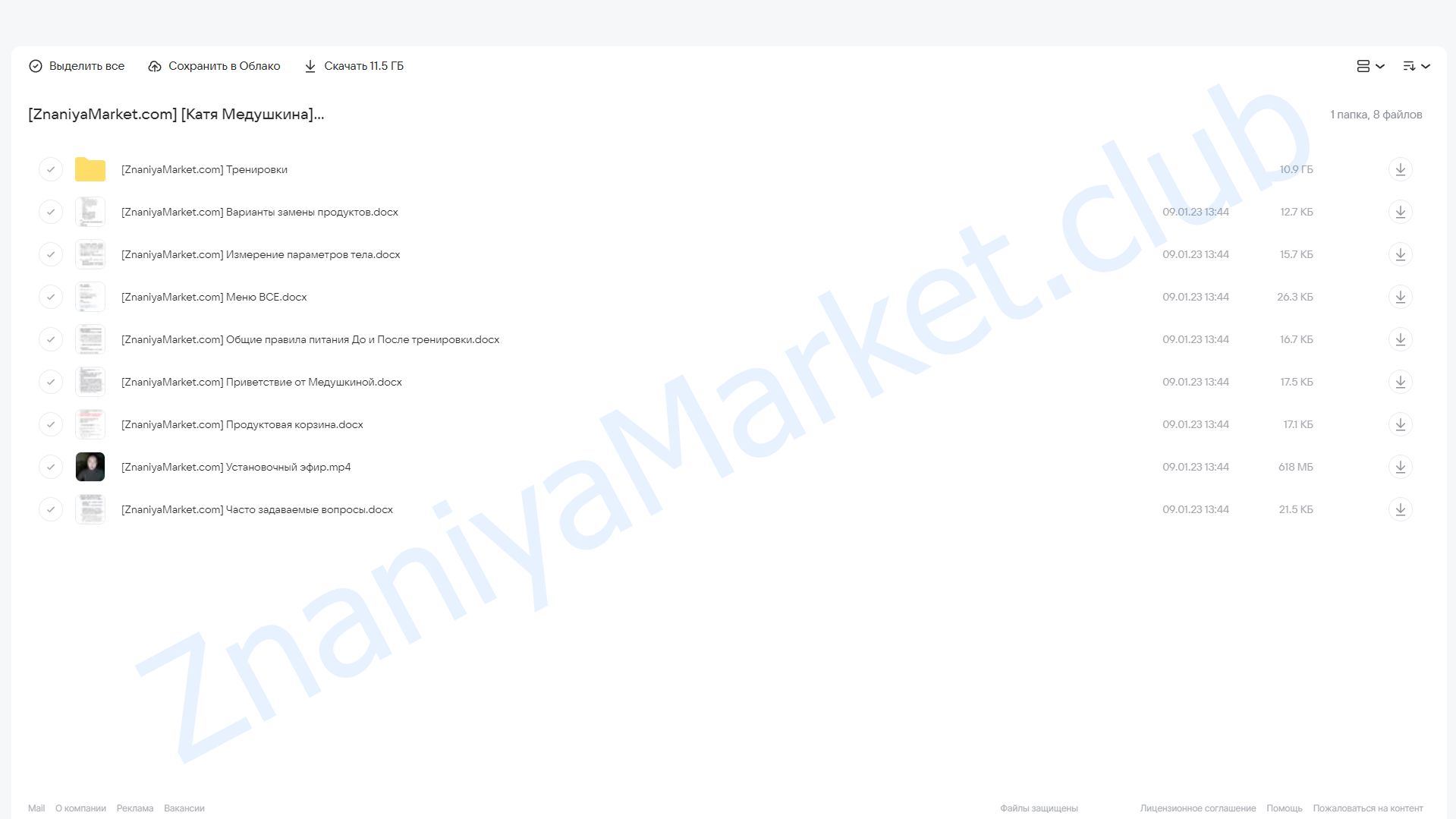 Плоский животик. Готовое меню + Тренировки. Март 2020 (Катя Медушкина) облако mail, фото 2 из 2.