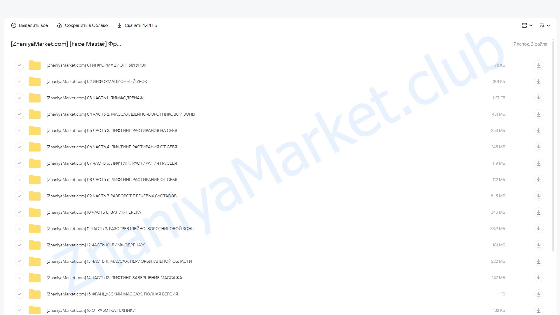 [Face Master] Французский скульптурный массаж лица (Юлия Зиновьева) облако mail, фото 2 из 2.