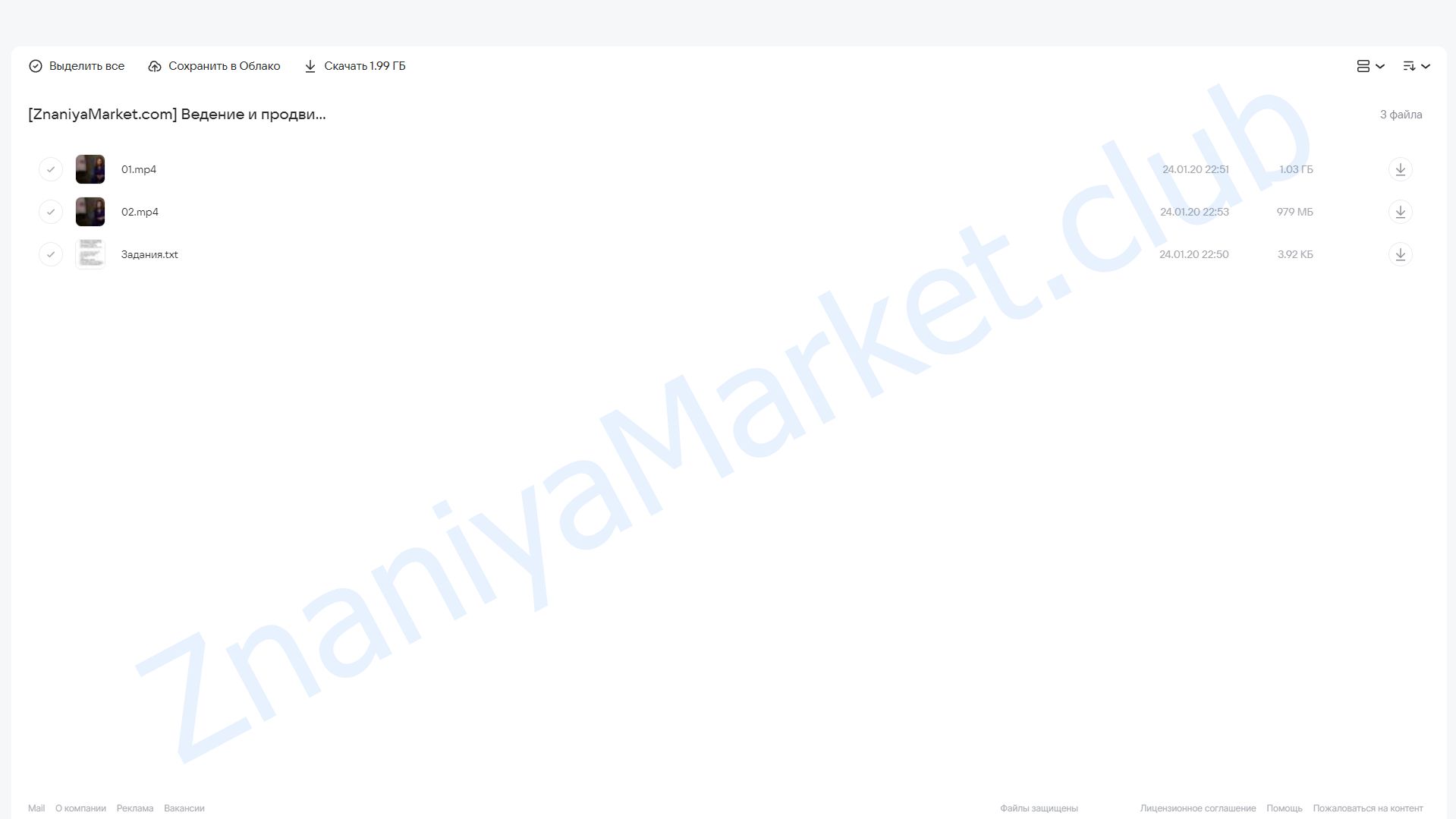 Ведение и продвижение Instagram (Елена Карнеева) облако mail, фото 2 из 2.