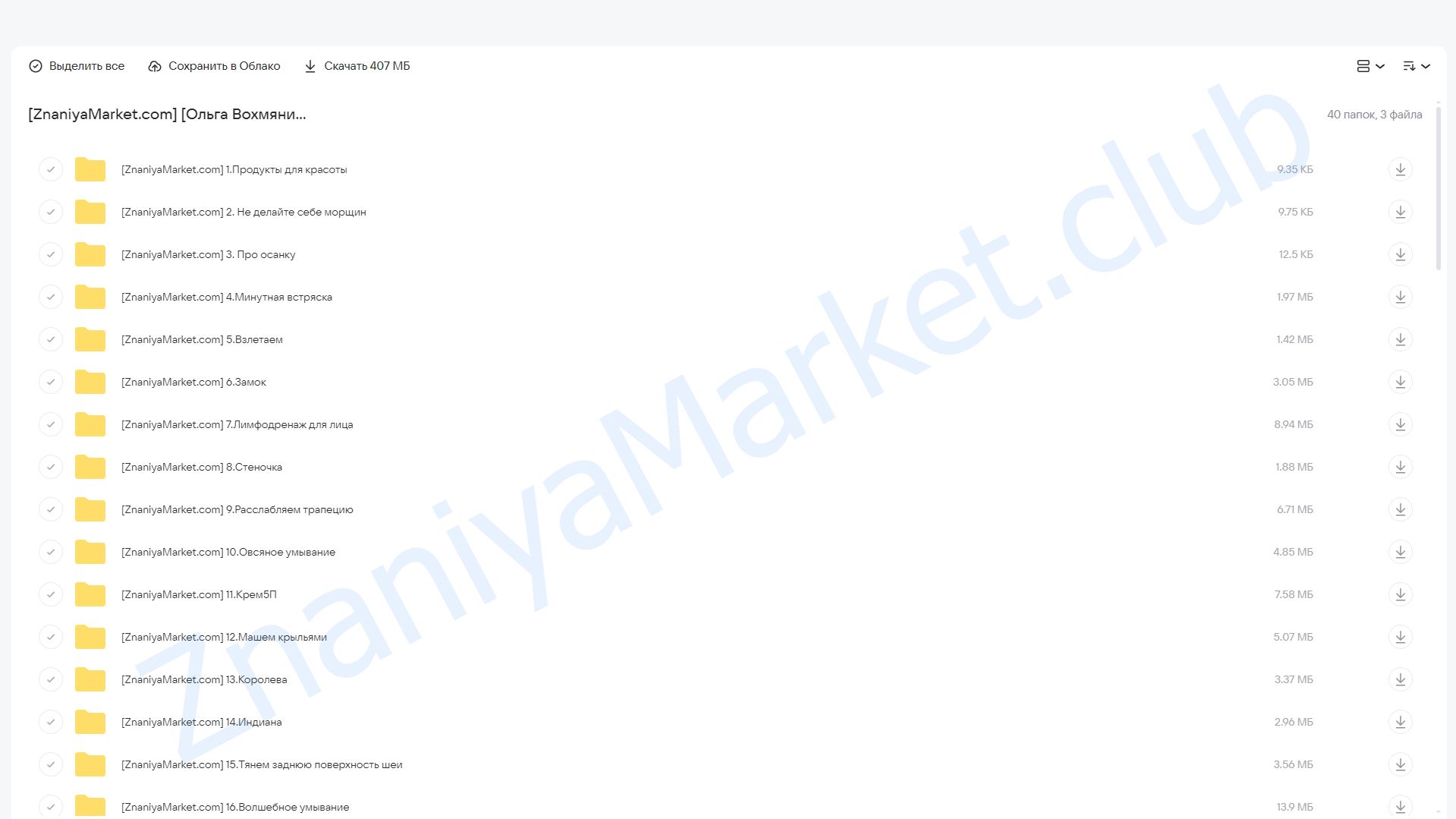 Базовый онлайн-курс «Упражнения для лица» (Ольга Вохмянина) облако mail, фото 2 из 2.