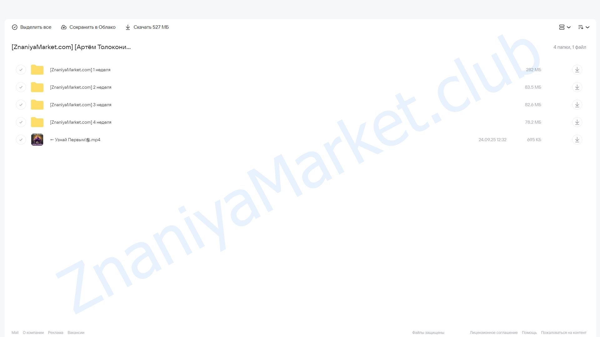 Предназначение. Тариф Стандарт (Артём Толоконин) облако mail, фото 2 из 2.