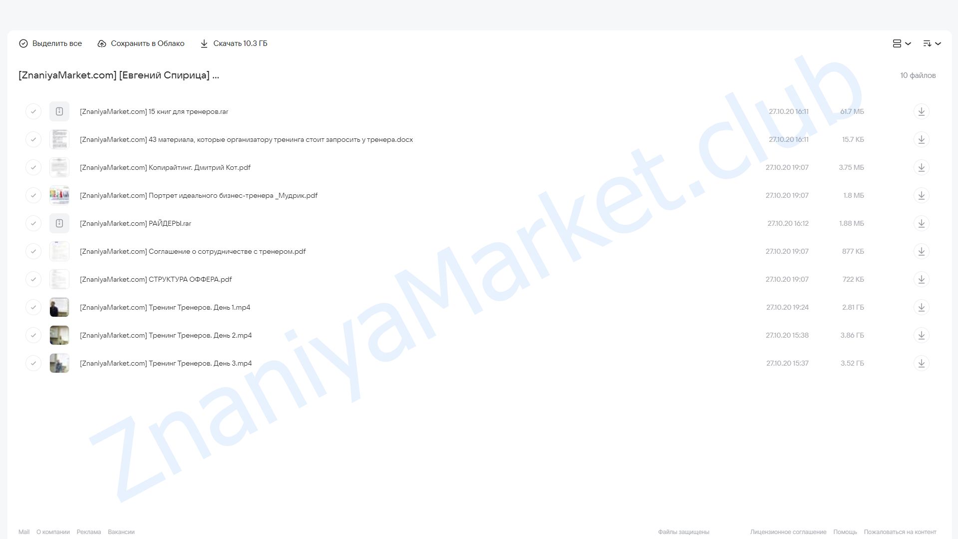 Тренинг Тренеров (Евгений Спирица) облако mail, фото 2 из 2.