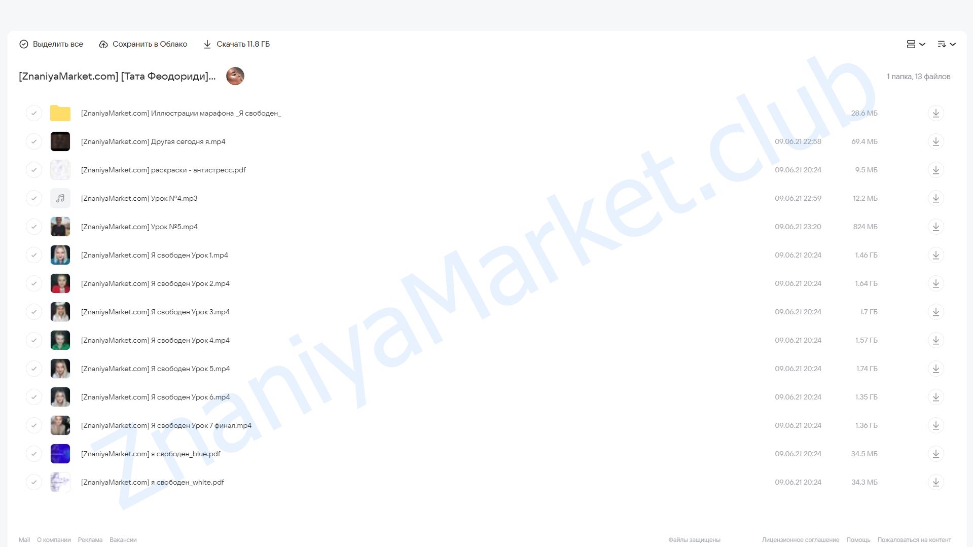 Я свободен (Тата Феодориди) облако mail, фото 2 из 2.