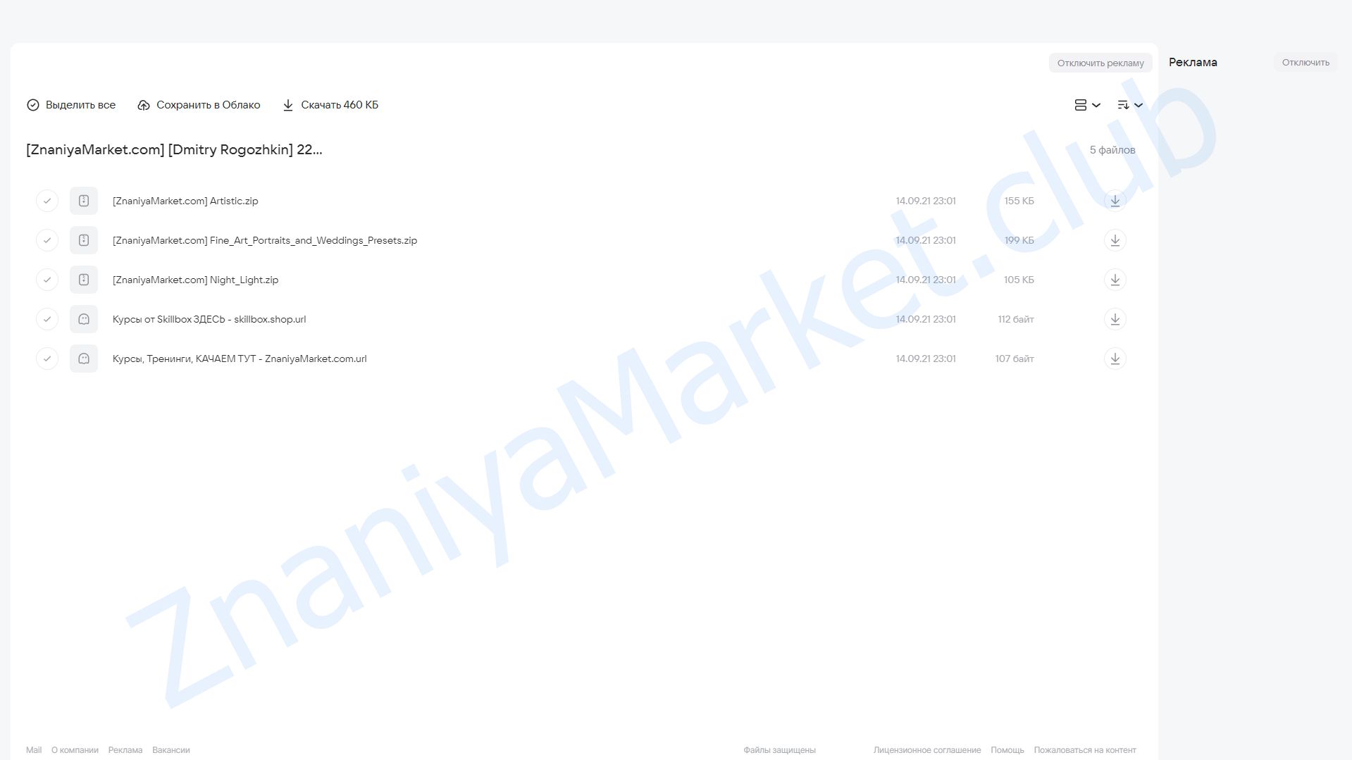 220 художественных пресетов для Lightroom (Dmitry Rogozhkin) облако mail, фото 2 из 2.