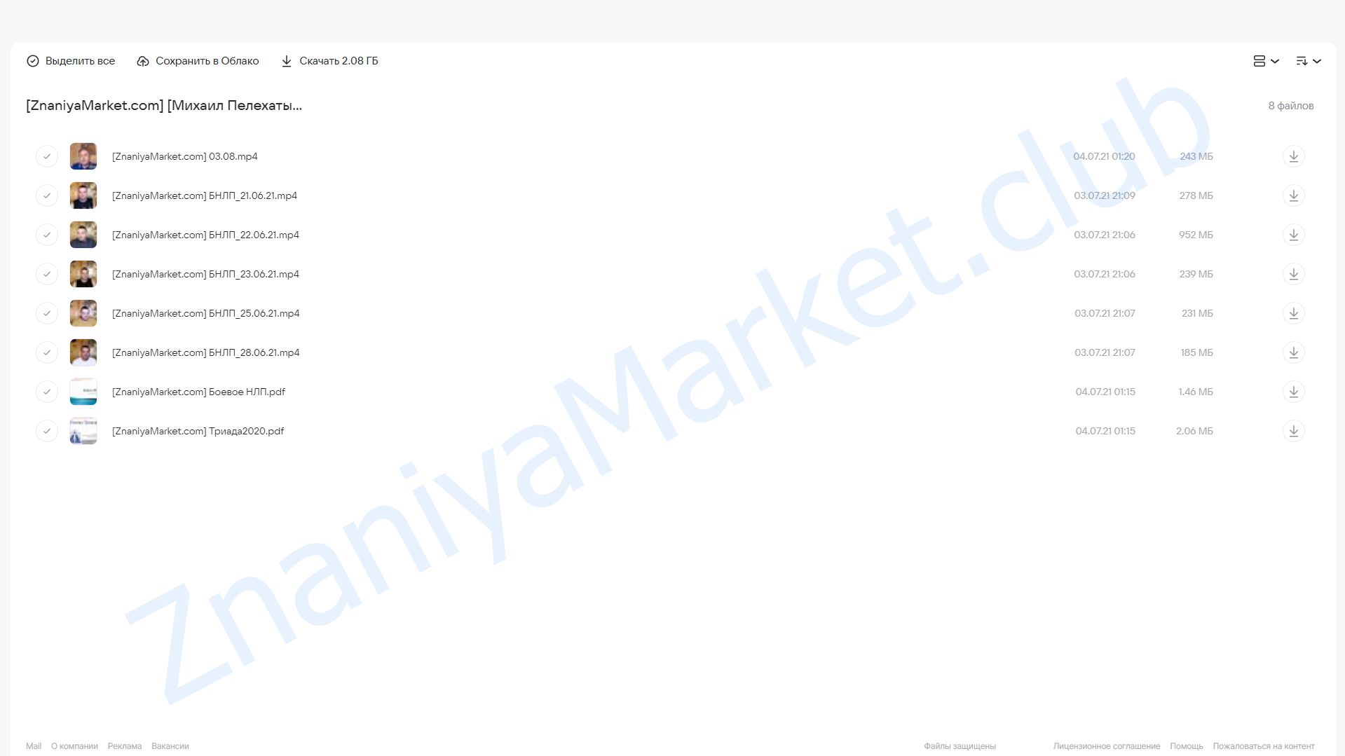 [Институт Современного НЛП] Неделя Боевого НЛП онлайн (Михаил Пелехатый, Михаил Антончик) облако mail, фото 2 из 2.
