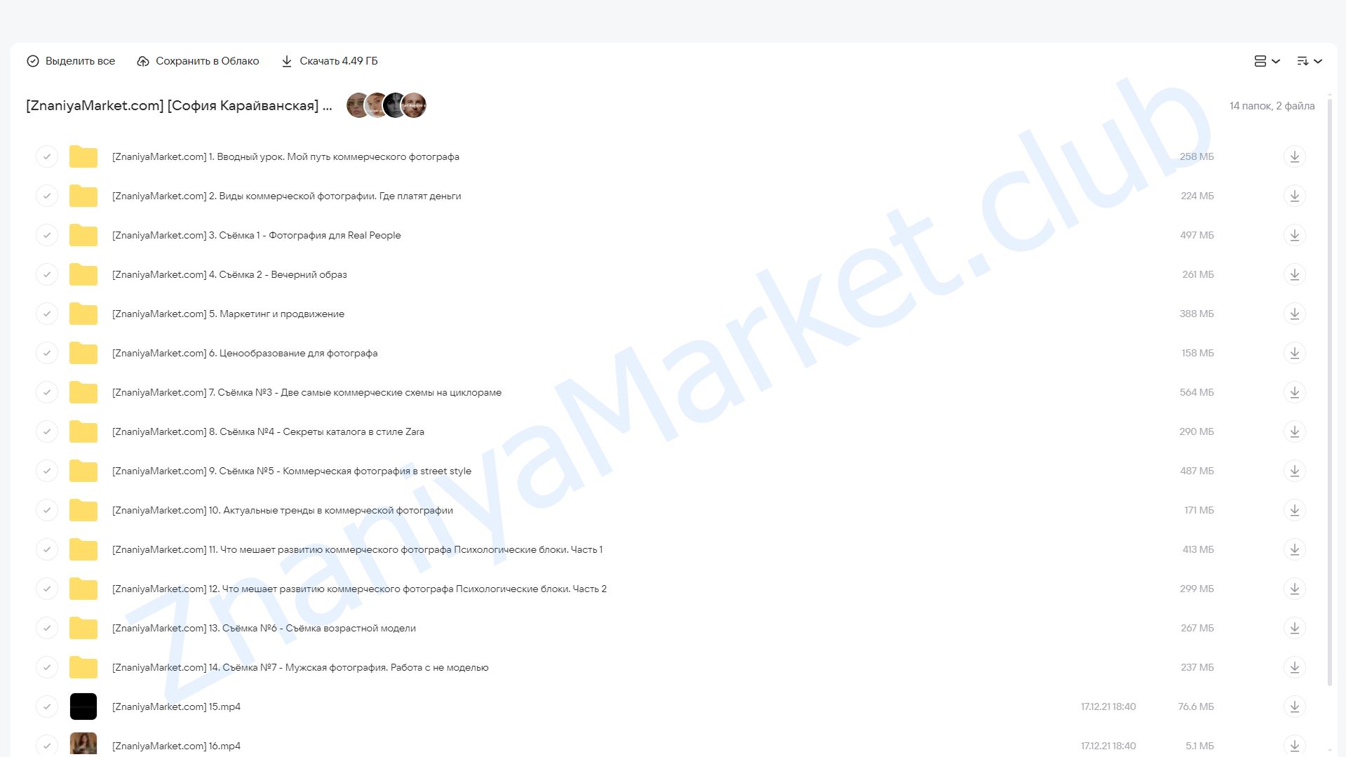 [Whitephotoschool] Коммерческая фотография ONLINE. Тариф - Базовый (София Карайванская) облако mail, фото 2 из 2.