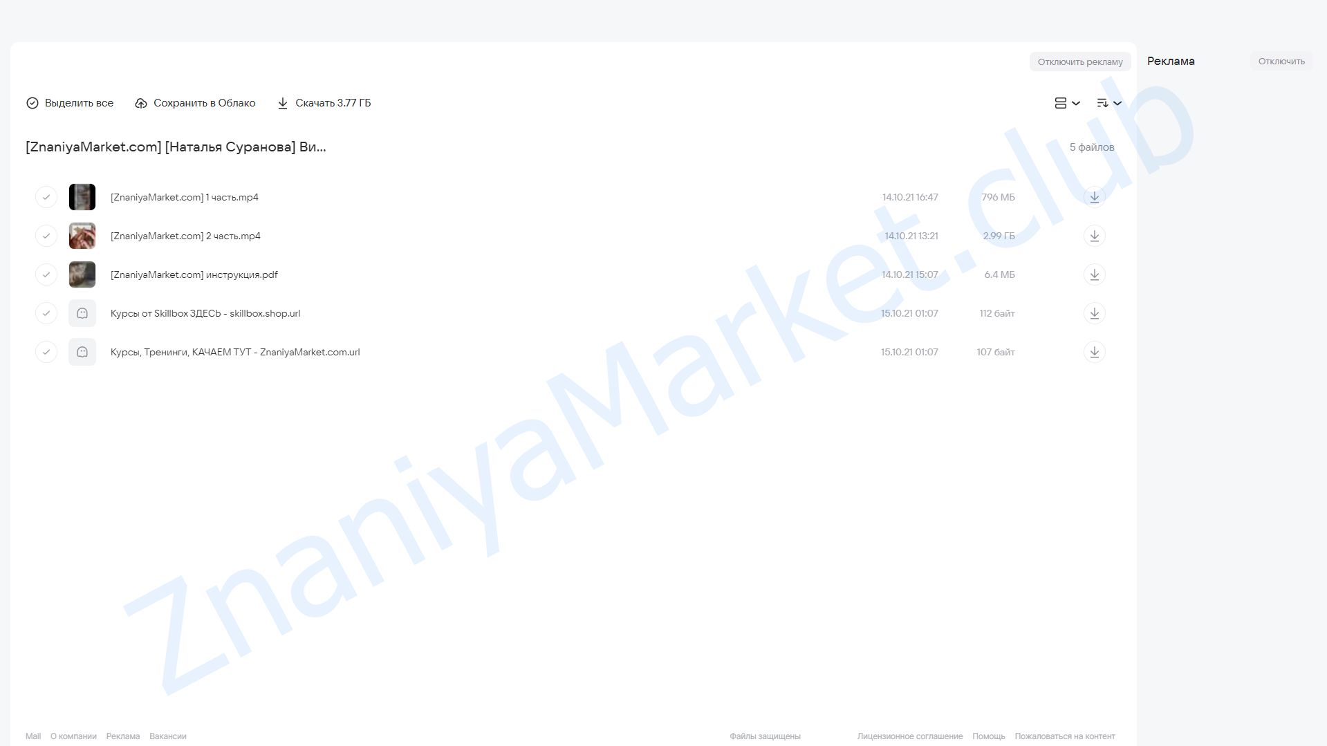 Видео-книга Котик (Наталья Суранова) облако mail, фото 2 из 2.
