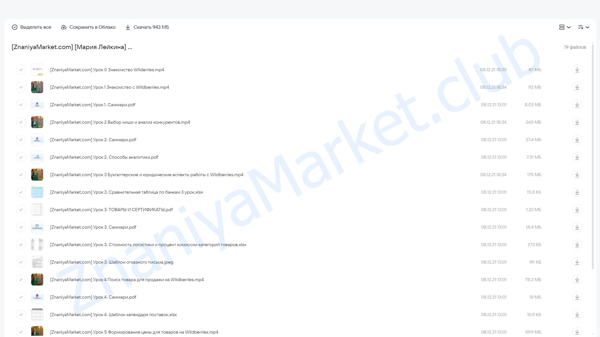 [izibizi] Базовый курс по Wildberries (Мария Лейкина) облако mail, фото 2 из 2.