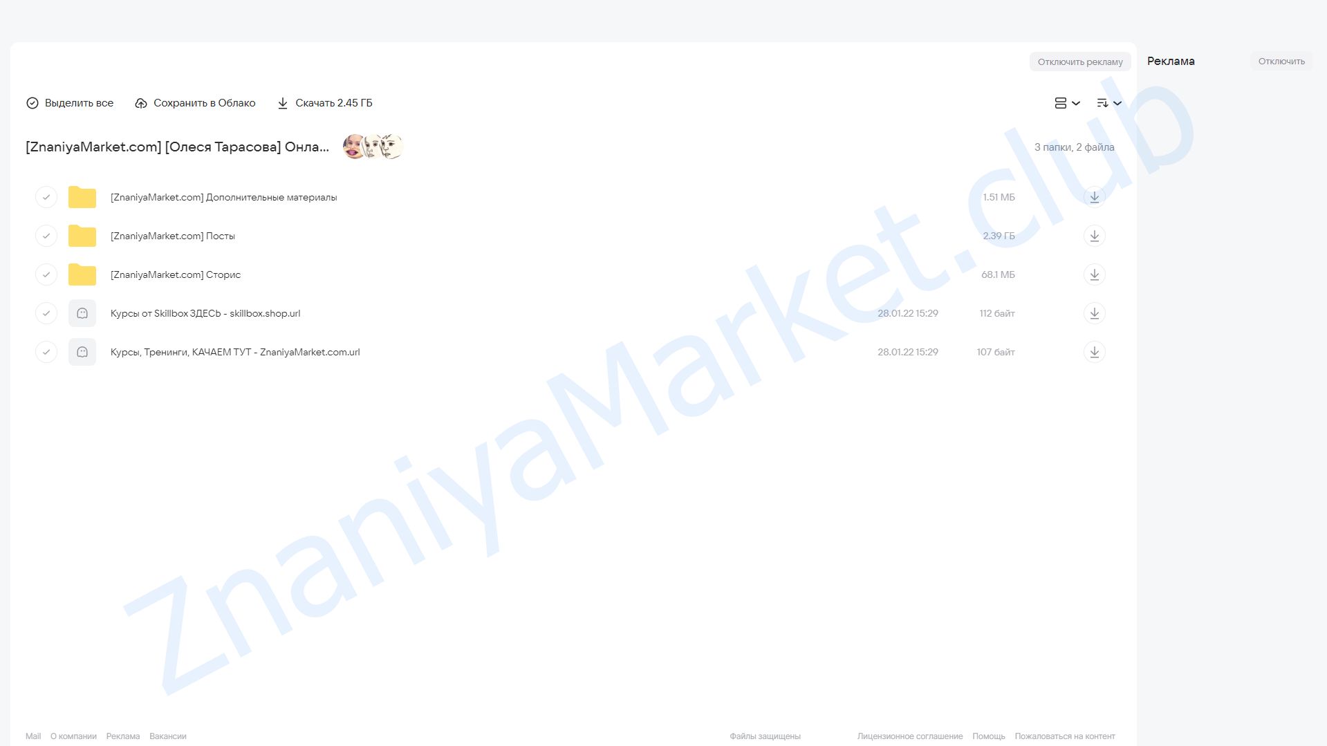 Онлайн стажировка  Диагностика  (Олеся Тарасова) облако mail, фото 2 из 2.